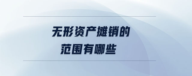 無(wú)形資產(chǎn)攤銷(xiāo)的范圍有哪些