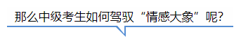 中級會計 那么如何在備考中控制住“情感大象”呢？