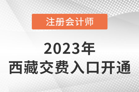2023年西藏自治區(qū)山南cpa交費入口開通！快來交費！