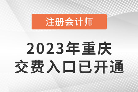2023年重慶注冊(cè)會(huì)計(jì)師交費(fèi)入口已開通！快來交費(fèi)！