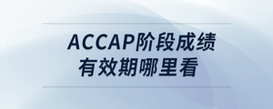 accap階段成績有效期哪里看