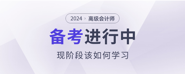 高級會計師備考已經(jīng)開始了，現(xiàn)階段該如何學習？