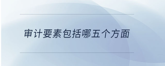 審計要素包括哪五個方面