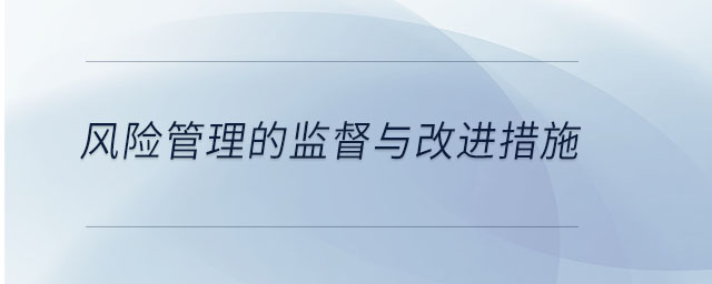 風(fēng)險(xiǎn)管理的監(jiān)督與改進(jìn)措施 風(fēng)險(xiǎn)管理的監(jiān)督與改進(jìn)措施