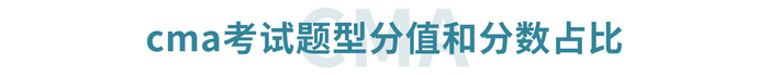 cma考試題型分值和分?jǐn)?shù)占比
