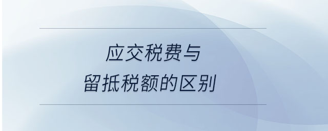 應(yīng)交稅費與留抵稅額的區(qū)別 應(yīng)交稅費與留抵稅額的區(qū)別