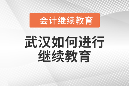 2023年武漢如何進(jìn)行會計繼續(xù)教育？