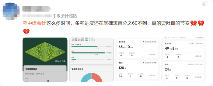 中級會計微博網友備考進度3