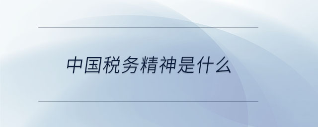 中國(guó)稅務(wù)精神是什么 中國(guó)稅務(wù)精神是什么