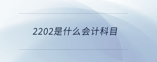 2202是什么會(huì)計(jì)科目 2202是什么會(huì)計(jì)科目