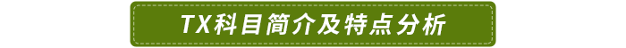 TX科目簡(jiǎn)介及特點(diǎn)分析