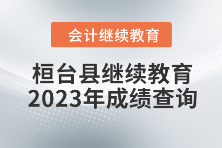 桓臺(tái)縣會(huì)計(jì)繼續(xù)教育2023年成績(jī)查詢(xún)方式