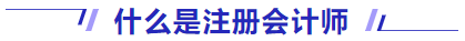 什么是注冊會(huì)計(jì)師