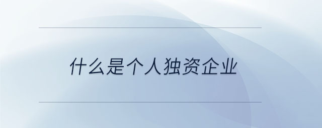 什么是個人獨資企業(yè) 什么是個人獨資企業(yè)