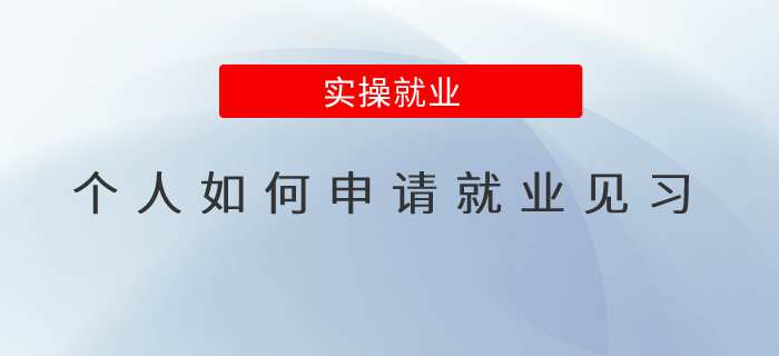 個(gè)人如何申請(qǐng)就業(yè)見習(xí)？