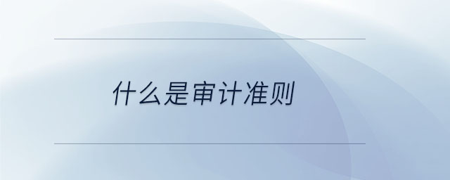 什么是審計準(zhǔn)則