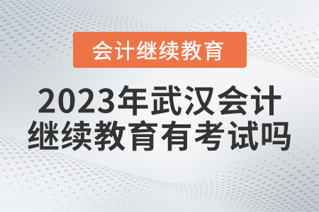 2023年武漢會計繼續(xù)教有考試嗎？