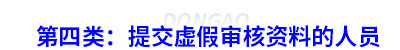 第四類：提交虛假初級會計審核資料的人員