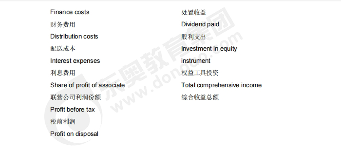 acca備考干貨：F3/F7/SBR重點(diǎn)詞匯中英對照