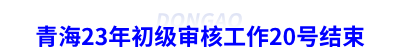 青海23年初級會計(jì)審核工作20號結(jié)束