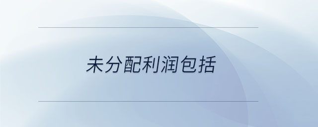 未分配利潤包括