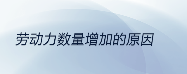 勞動(dòng)力數(shù)量增加的原因