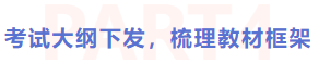 考試大綱下發(fā)，梳理教材框架