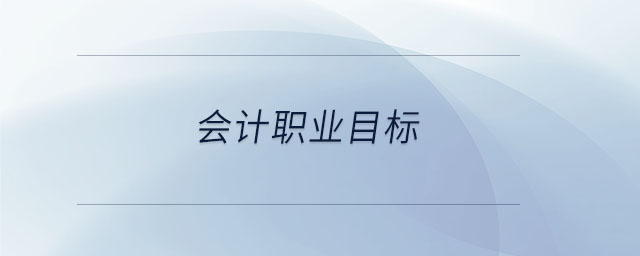 會計(jì)職業(yè)目標(biāo) 會計(jì)職業(yè)目標(biāo)