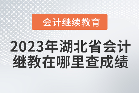2023年湖北省會計繼續(xù)教育在哪里查成績？