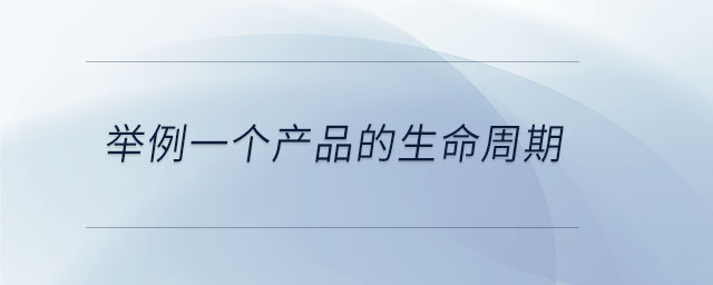 舉例一個產(chǎn)品的生命周期