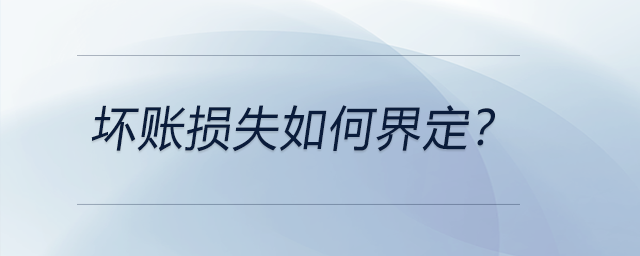 壞賬損失如何界定？