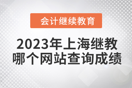 2023年上海會(huì)計(jì)繼續(xù)教育在哪個(gè)網(wǎng)站查詢成績？