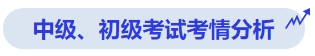中級會計中級、初級考試考情分析