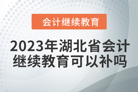 2023年湖北省會(huì)計(jì)繼續(xù)教育可以補(bǔ)嗎？