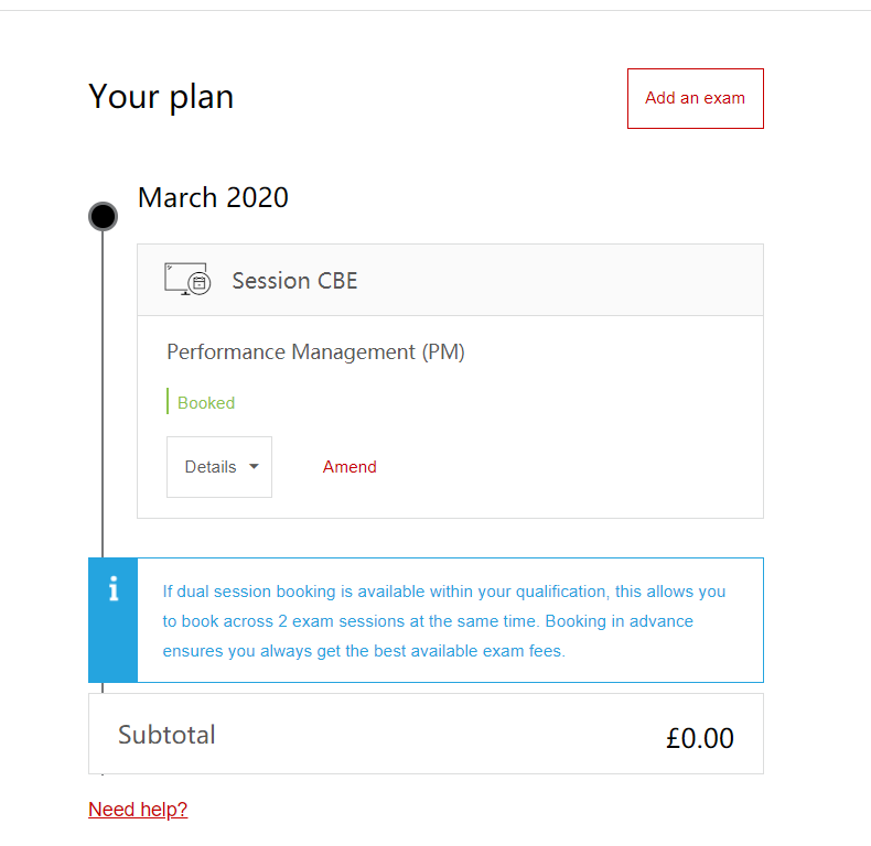 修改acca考點或考試時間操作步驟