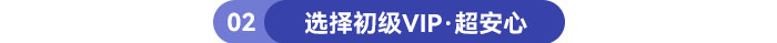選擇初級(jí)VIP·超安心