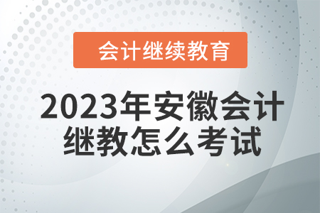 2023年安徽會計(jì)繼續(xù)教育怎么考試？