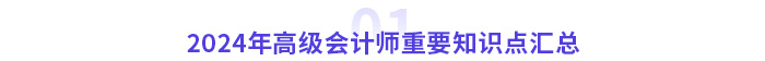 2024年高級會計師重要知識點(diǎn)匯總