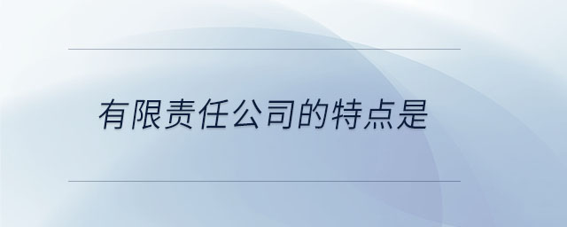 有限責(zé)任公司的特點是 有限責(zé)任公司的特點是