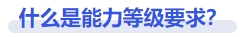 什么是能力等級要求