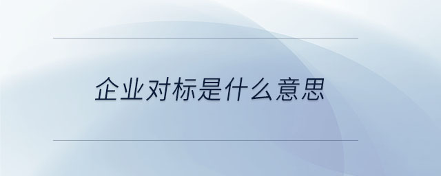 企業(yè)對標(biāo)是什么意思 企業(yè)對標(biāo)是什么意思