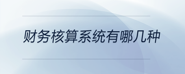 財(cái)務(wù)核算系統(tǒng)有哪幾種 財(cái)務(wù)核算系統(tǒng)有哪幾種