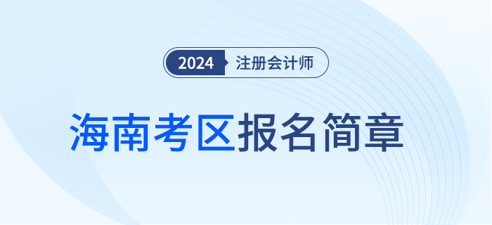 海南省2024年注冊會計師全國統(tǒng)一考試報名簡章