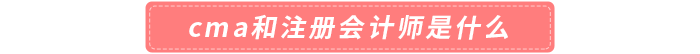cma和注冊(cè)會(huì)計(jì)師是什么