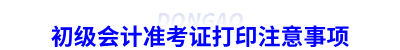 初級(jí)會(huì)計(jì)準(zhǔn)考證打印注意事項(xiàng)