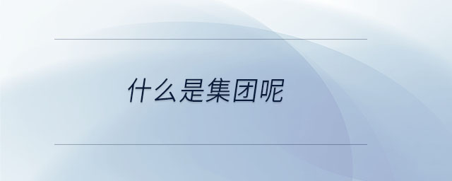 什么是集團呢