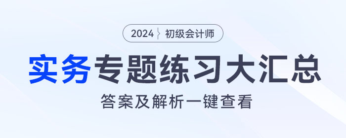 2024年《初級會計(jì)實(shí)務(wù)》專題練習(xí)大匯總，內(nèi)附答案及解析！