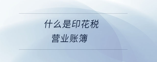 什么是印花稅營業(yè)賬簿 什么是印花稅營業(yè)賬簿
