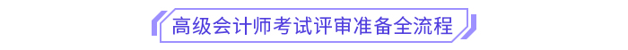 高級(jí)會(huì)計(jì)師考試評(píng)審準(zhǔn)備全流程