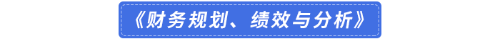 《財務(wù)規(guī)劃、績效與分析》